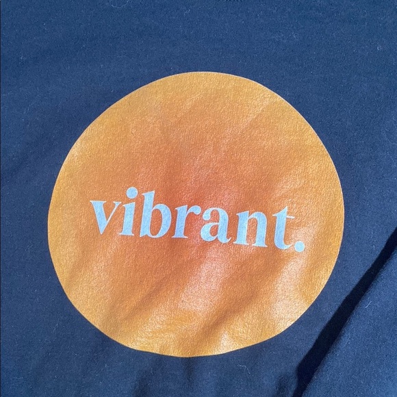 Gildan Black Heavy Blend Sweatshirt “Vibrant.” Graphic Crewneck Pullover M - Picture 6 of 7